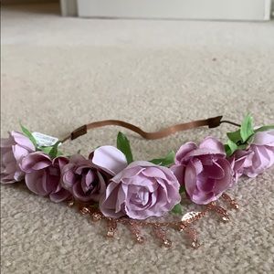 NWT Light Purple Flower Crown
